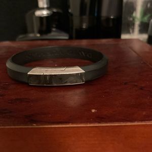 David Yurman fused meteorite id rubber bracelet